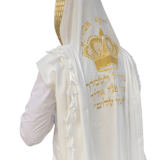 Talith Édition Couronne élégant pour cérémonie juive – Maison Adar

